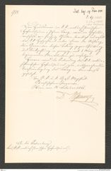 k.k. naturhistorisches Hofmuseum, Intendanzakten 1885-1896 (Hauer), Aktenzahl Z.67/1888, Seite 1